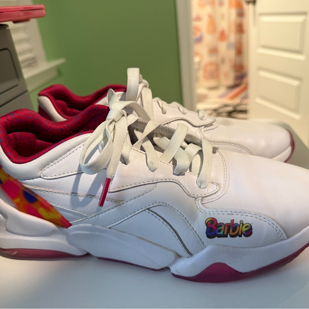 Barbie x Puma white  and Pink Sneakers